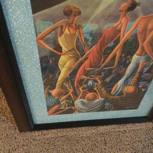 The popular canvas print the runway in a black beautiful frame 16 x 20 - Picture 6 of 6